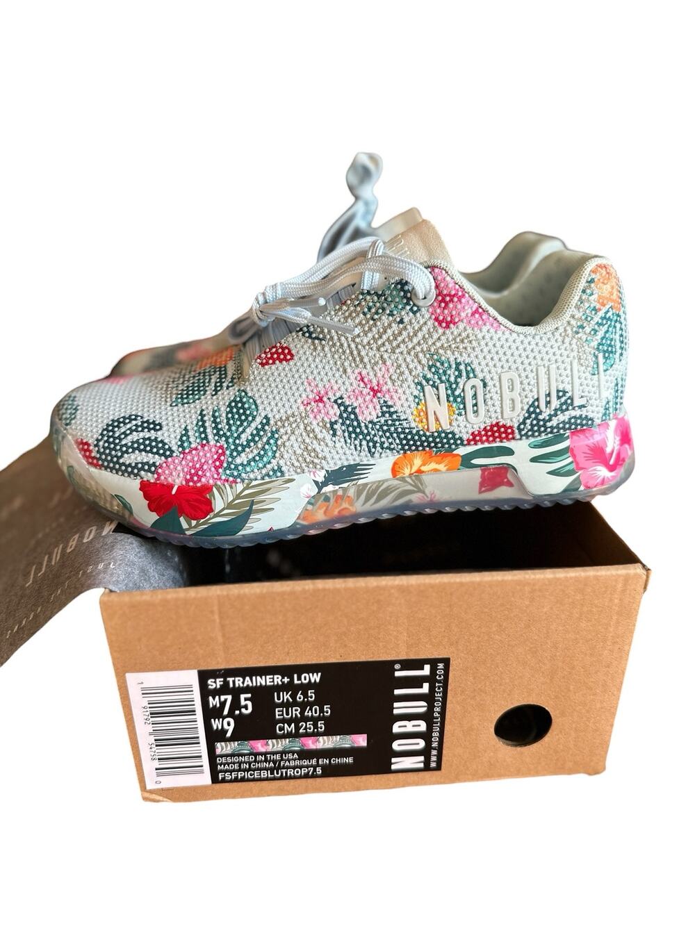 NOBULL SF Trainers Low, Tropical Limited Edition Print, W9, M7.5, NWT, W/B